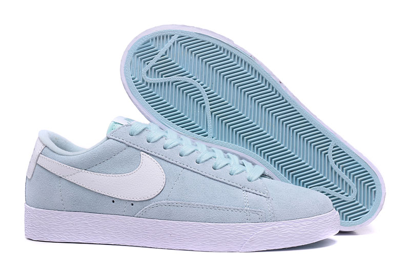 New Women Nike Blazer Low Light Green White - Click Image to Close